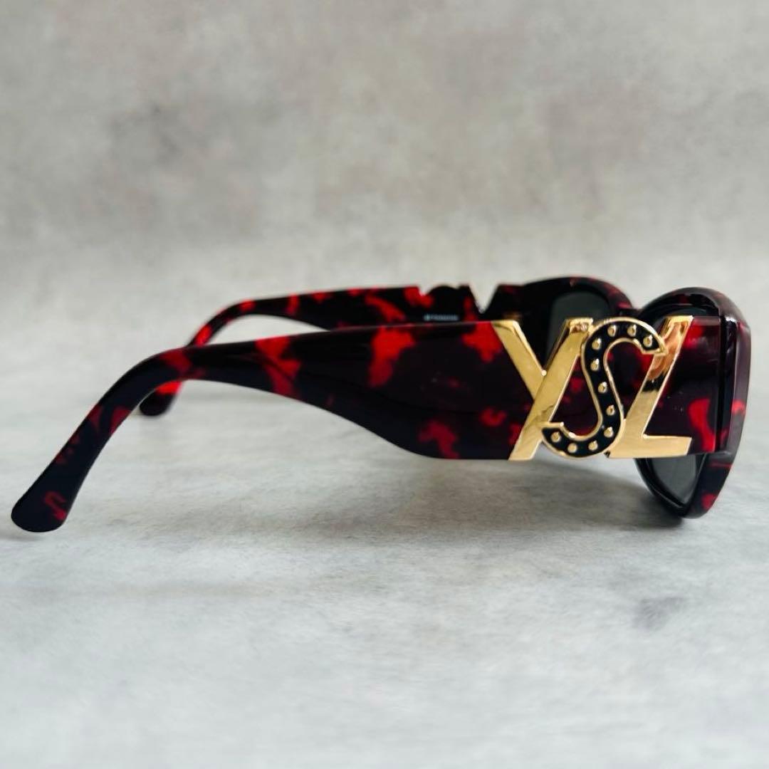 Vintage Yves Saint Laurent 赤鼈甲 ロゴ サングラス 5