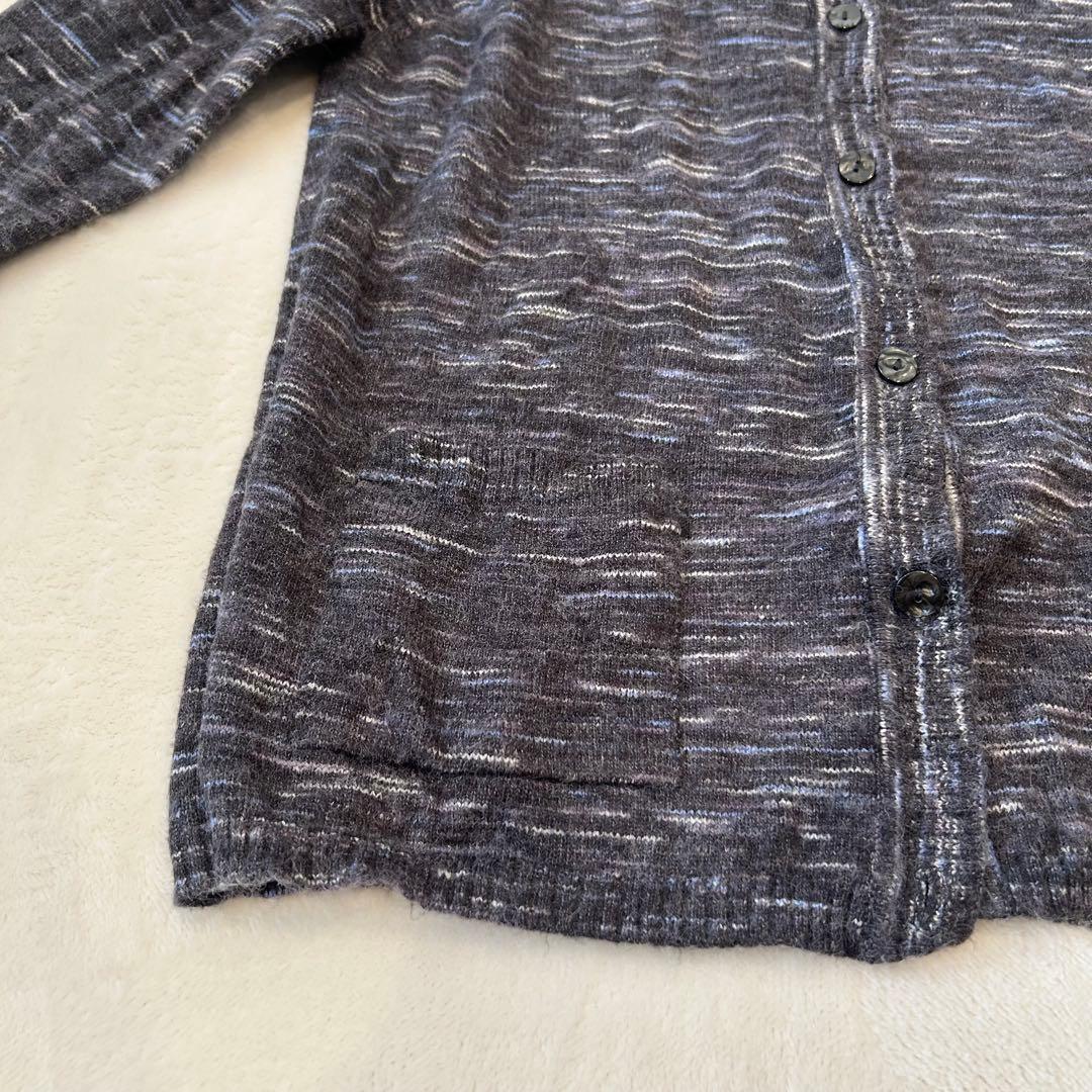 .ニットカーディガン 杢調 ポケット付 グレー LL シンプル　防寒 5