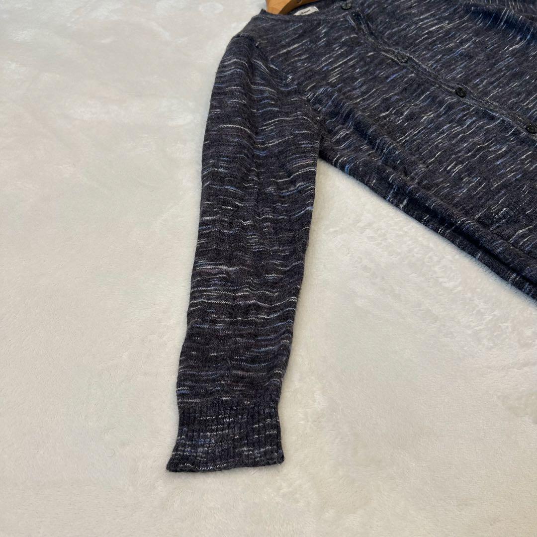 .ニットカーディガン 杢調 ポケット付 グレー LL シンプル　防寒 6