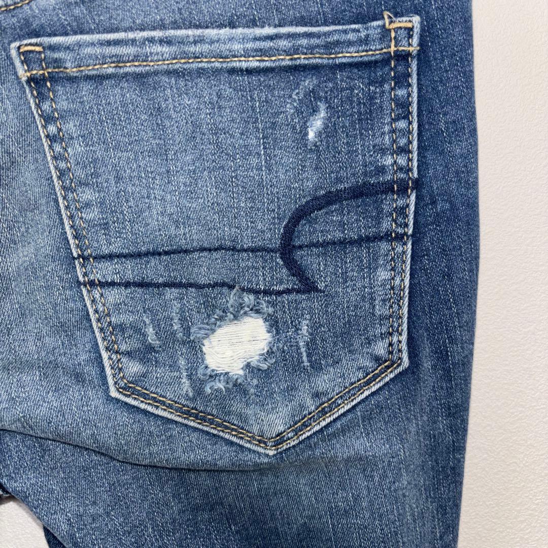 AMERICAN EAGLE スキニーダメージジーンズ M相当ストレッチd673 13