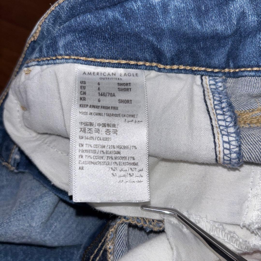 AMERICAN EAGLE スキニーダメージジーンズ M相当ストレッチd673 16