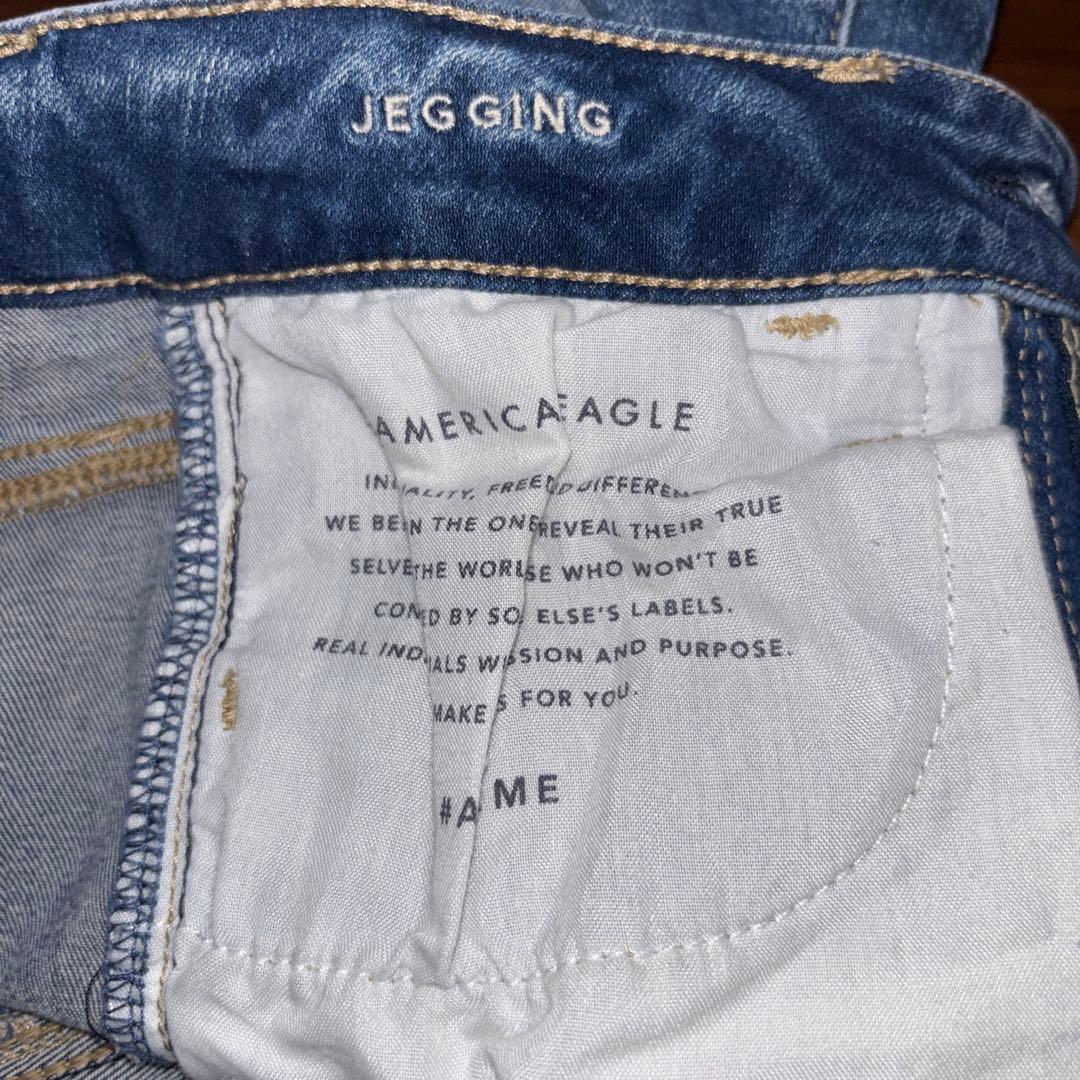 AMERICAN EAGLE スキニーダメージジーンズ M相当ストレッチd673 19