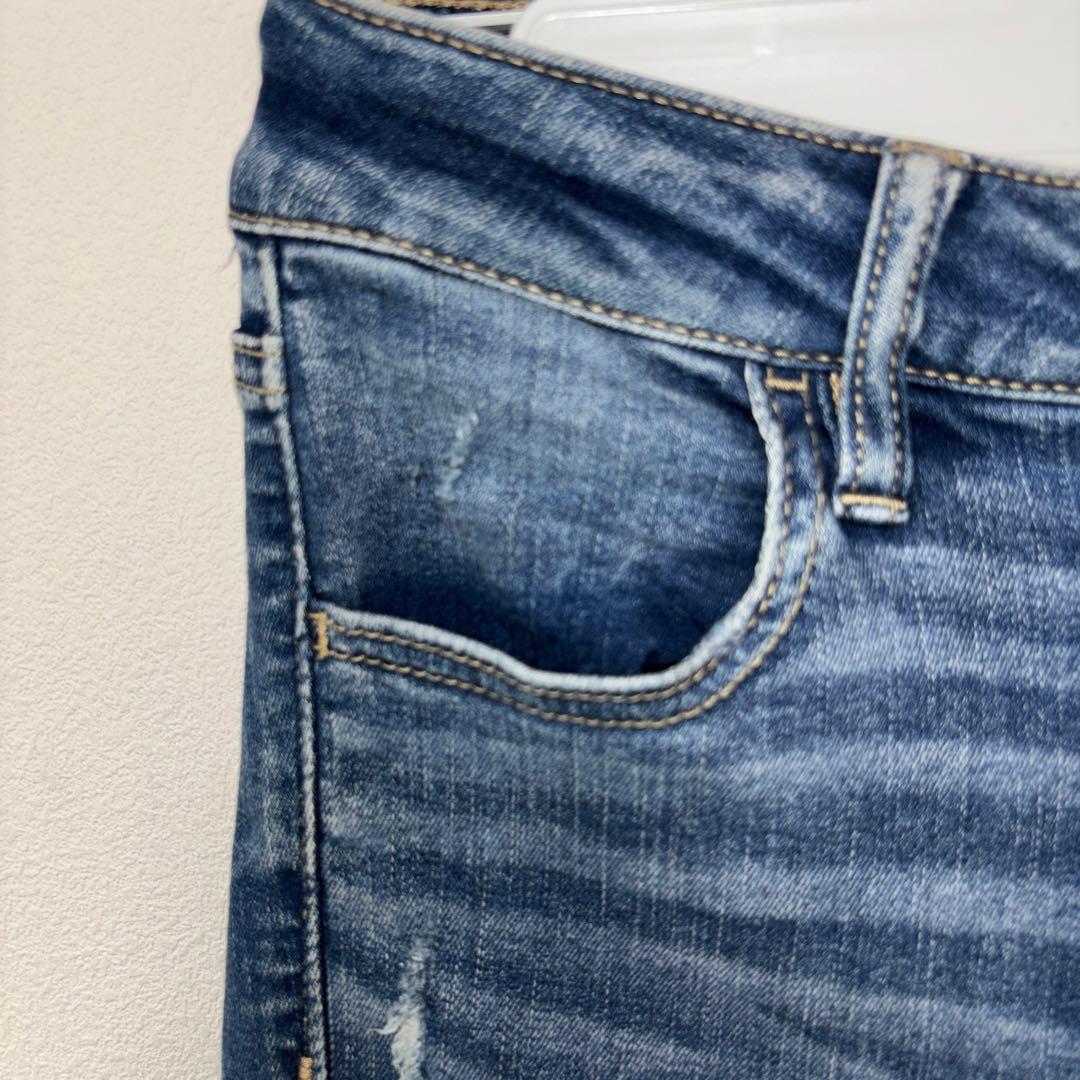 AMERICAN EAGLE スキニーダメージジーンズ M相当ストレッチd673 4
