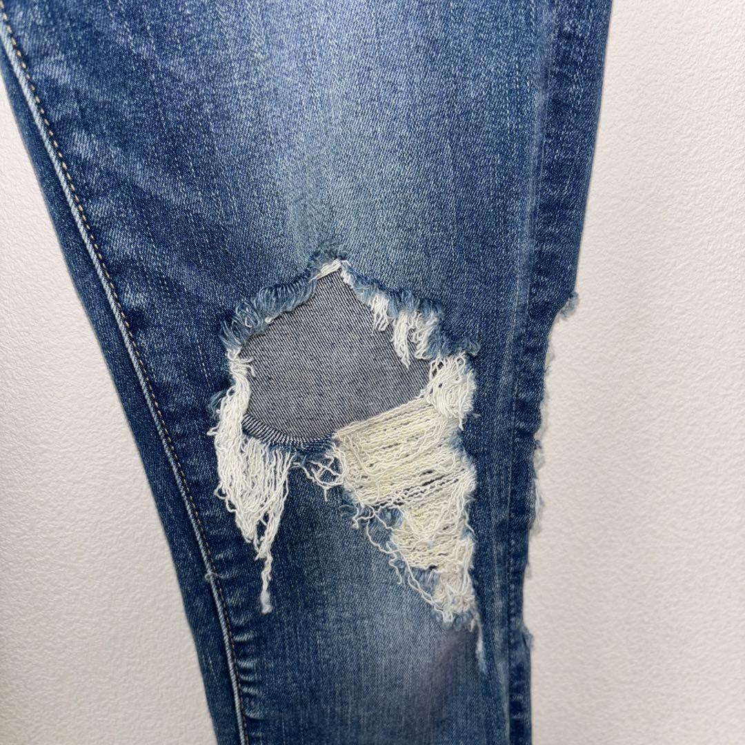 AMERICAN EAGLE スキニーダメージジーンズ M相当ストレッチd673 10