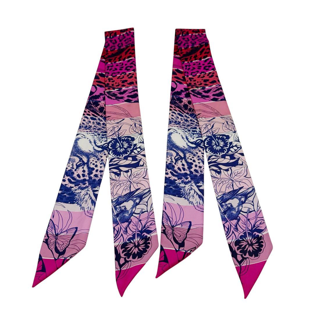 ⭐️良品⭐️ エルメス ツイリー ジャングルラブラブ レインボー 2本 2