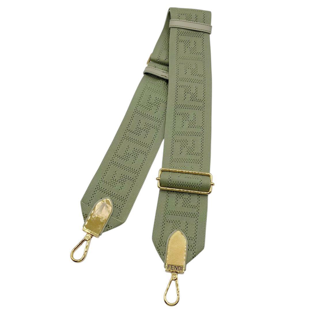 ほぼ未使用✨ フェンディ ズッカ ストラップユー ファブリック グリーン 2