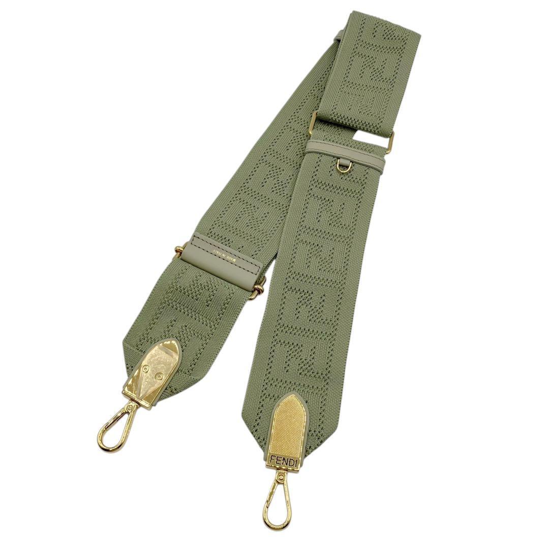 ほぼ未使用✨ フェンディ ズッカ ストラップユー ファブリック グリーン 3