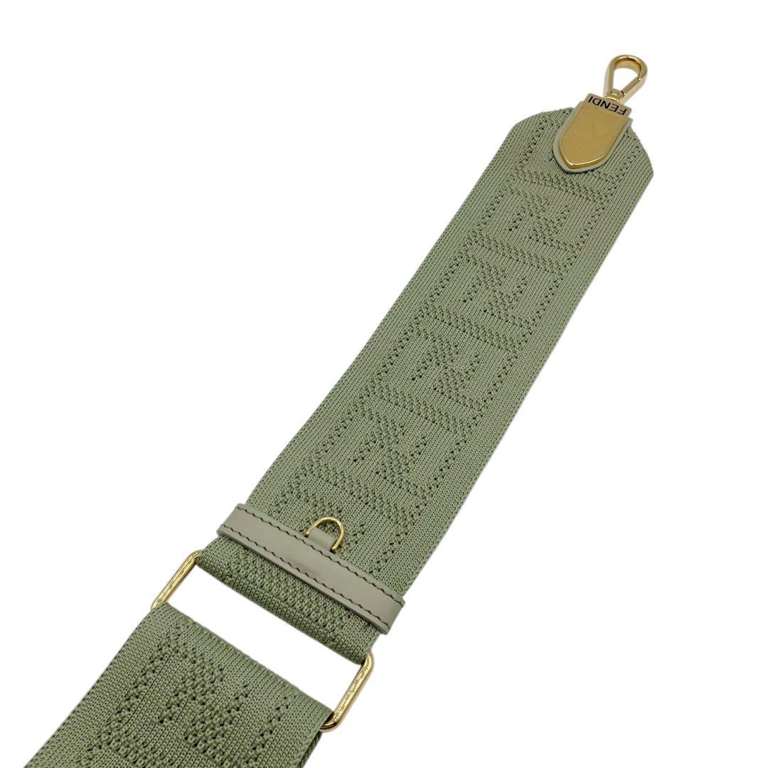 ほぼ未使用✨ フェンディ ズッカ ストラップユー ファブリック グリーン 5