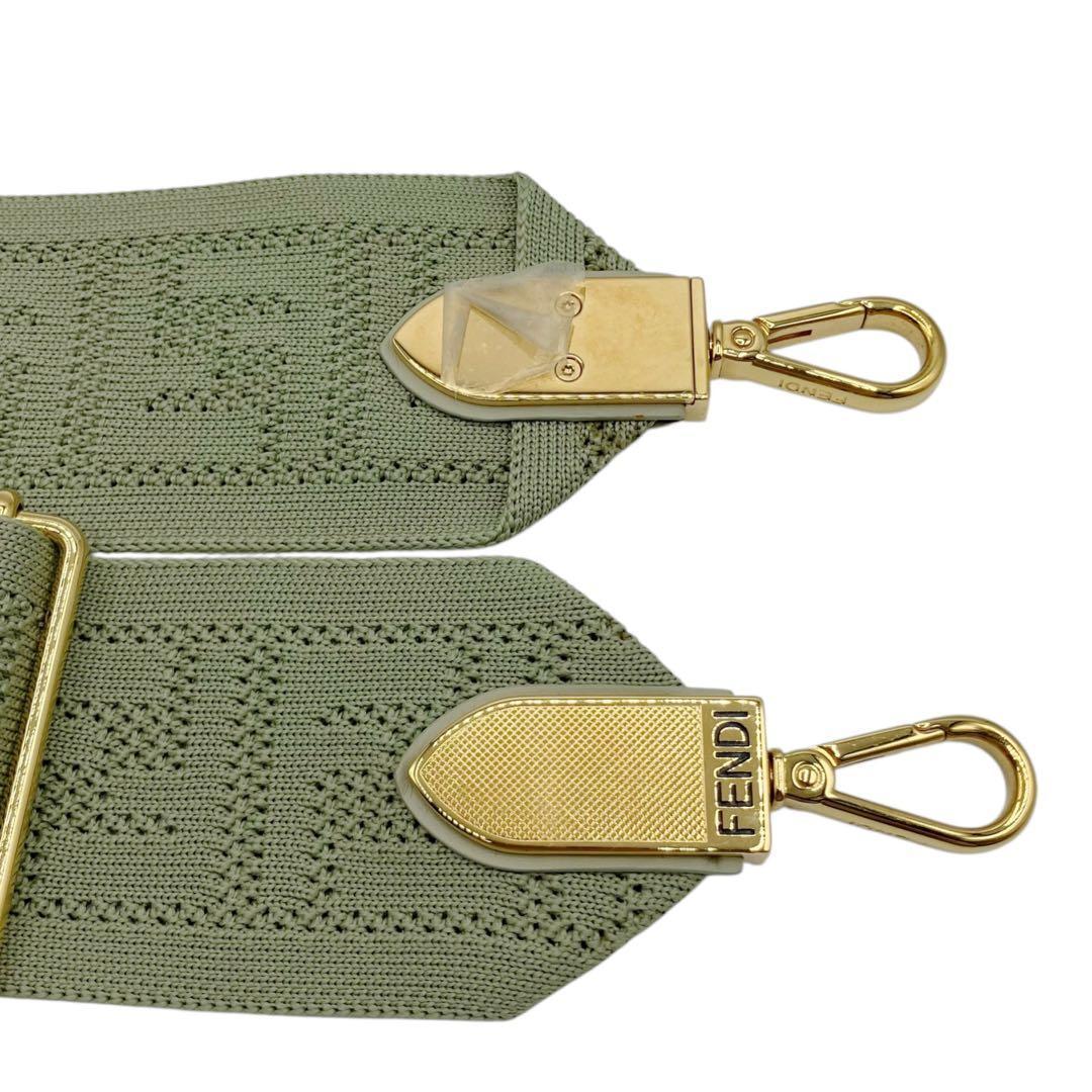 ほぼ未使用✨ フェンディ ズッカ ストラップユー ファブリック グリーン 6