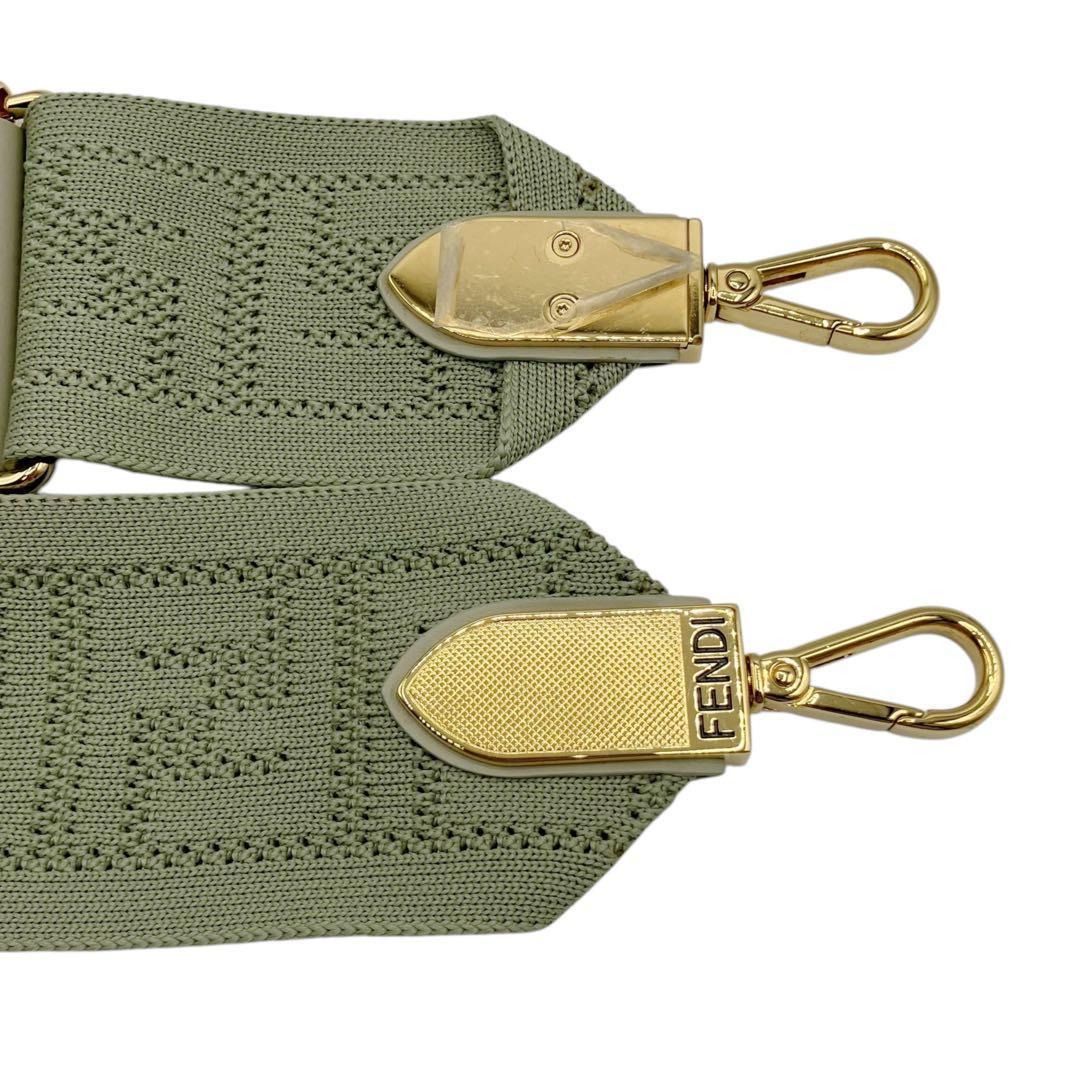 ほぼ未使用✨ フェンディ ズッカ ストラップユー ファブリック グリーン 7