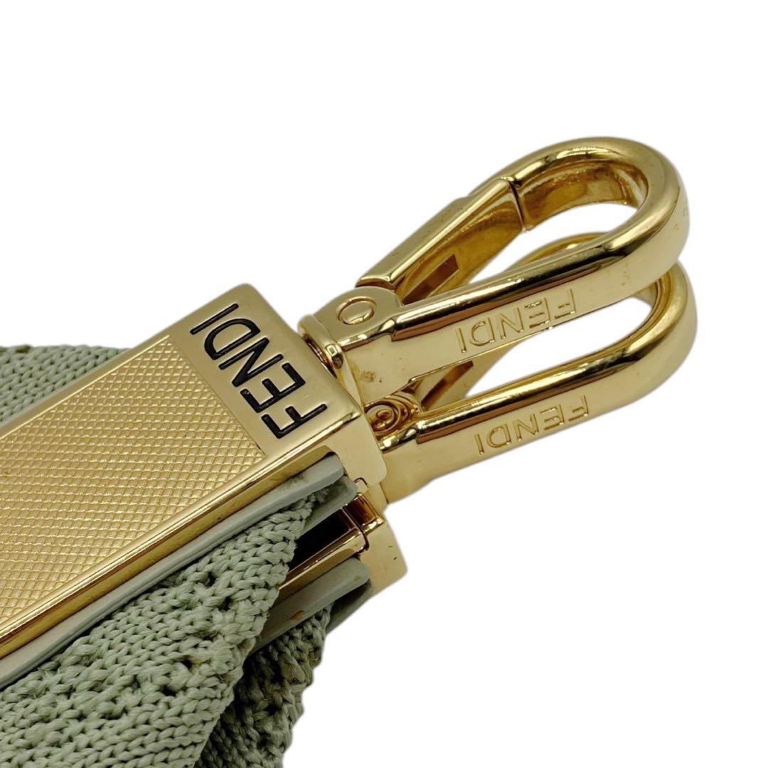 ほぼ未使用✨ フェンディ ズッカ ストラップユー ファブリック グリーン 9