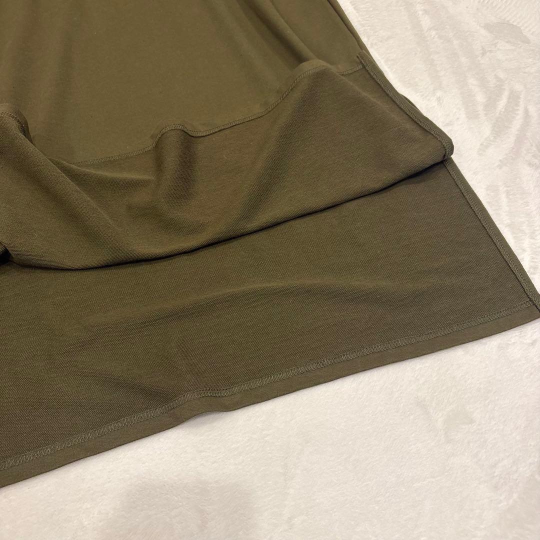 .セシルマクビー　Tシャツワンピース　半袖　フード　カーキ 緑　M チュニック 9