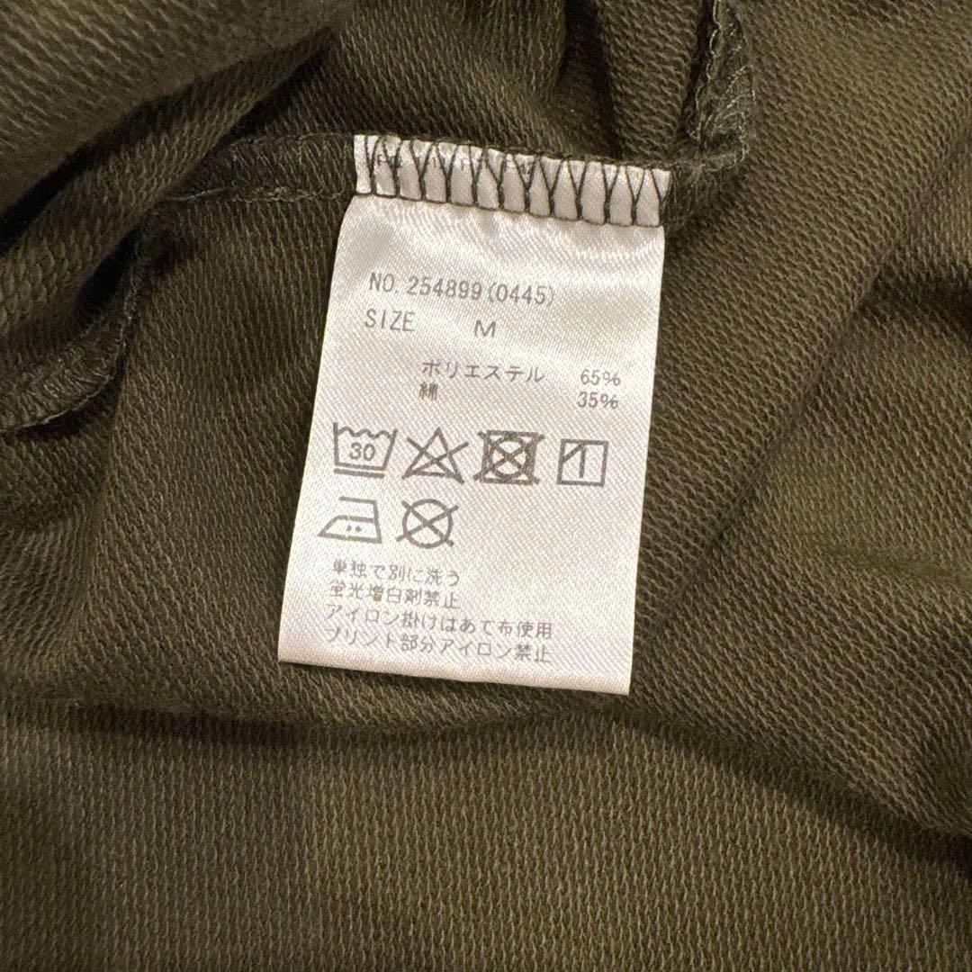 .セシルマクビー　Tシャツワンピース　半袖　フード　カーキ 緑　M チュニック 10