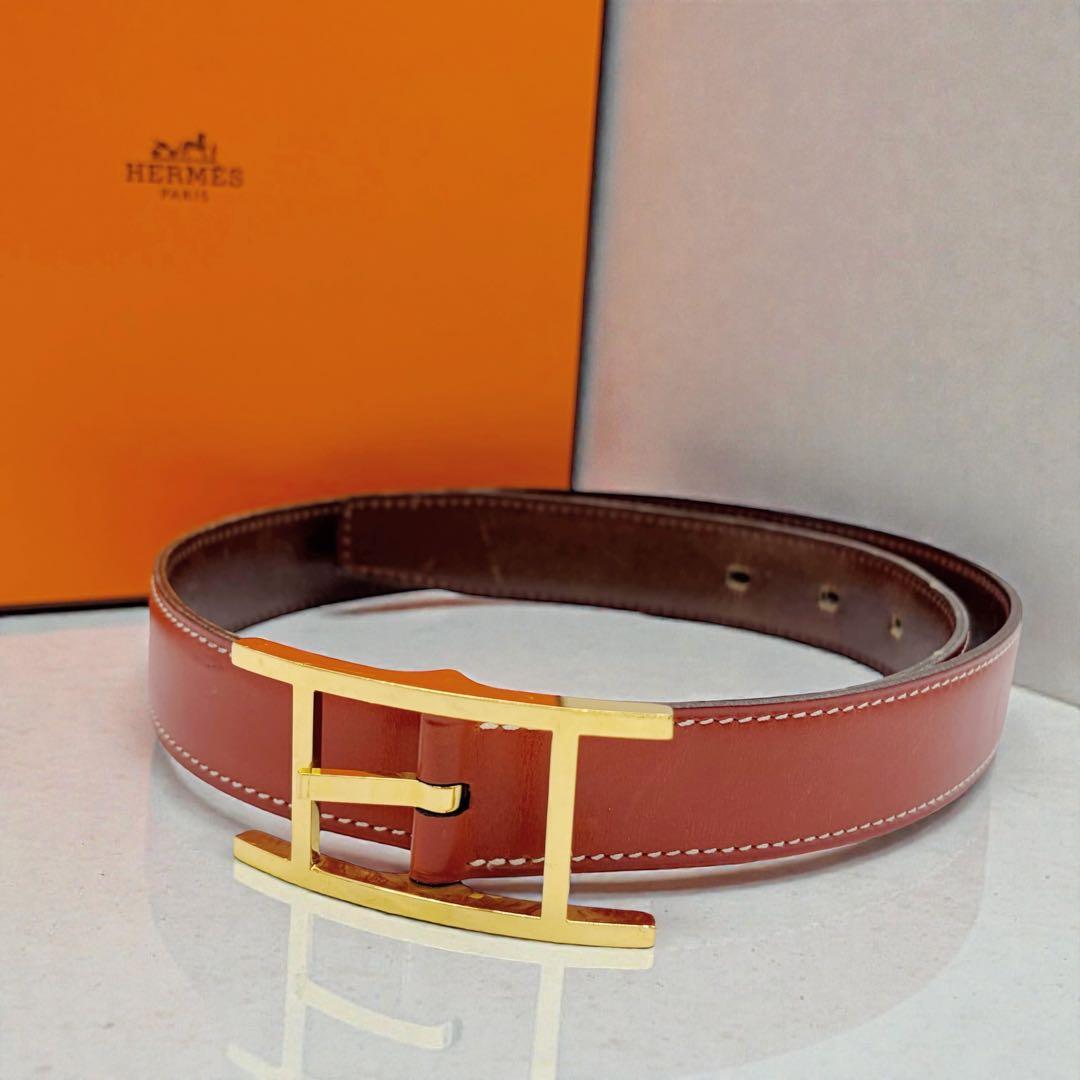 ⭐️良品⭐️エルメス アピ ベルト 72 ブラウン ゴールドバックル