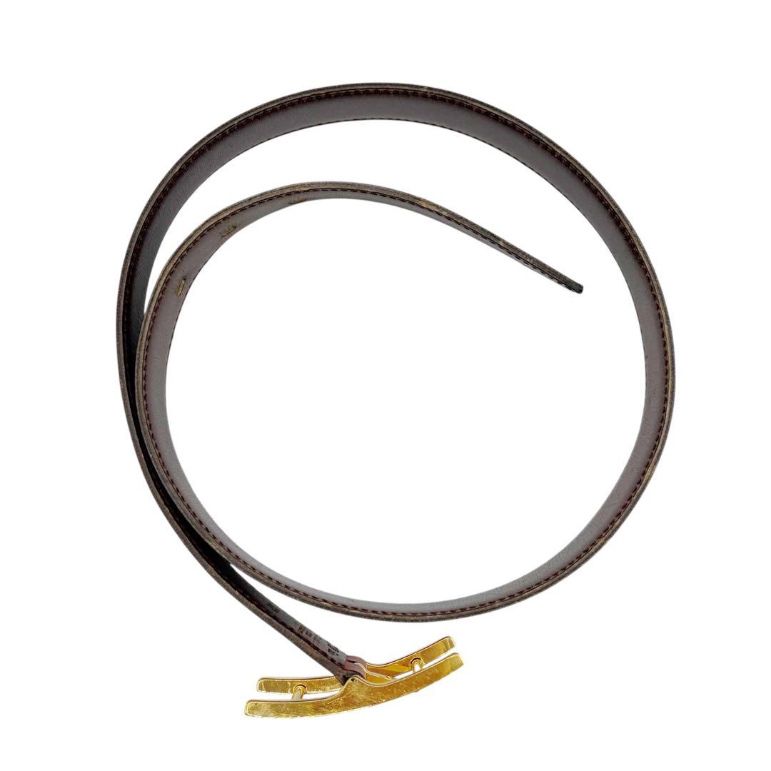 ⭐️良品⭐️エルメス アピ ベルト 72 ブラウン ゴールドバックル 3