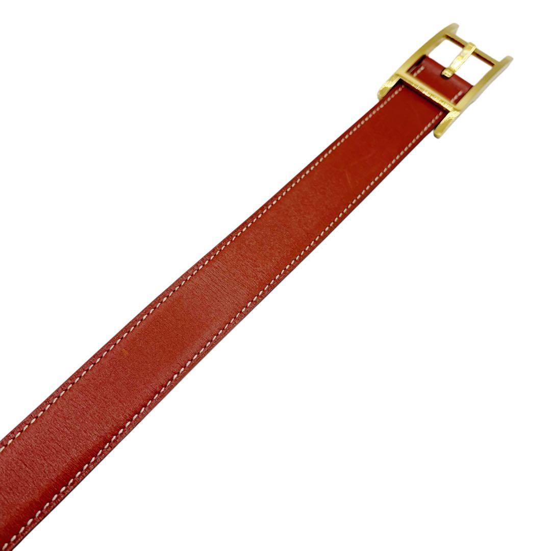 ⭐️良品⭐️エルメス アピ ベルト 72 ブラウン ゴールドバックル 4