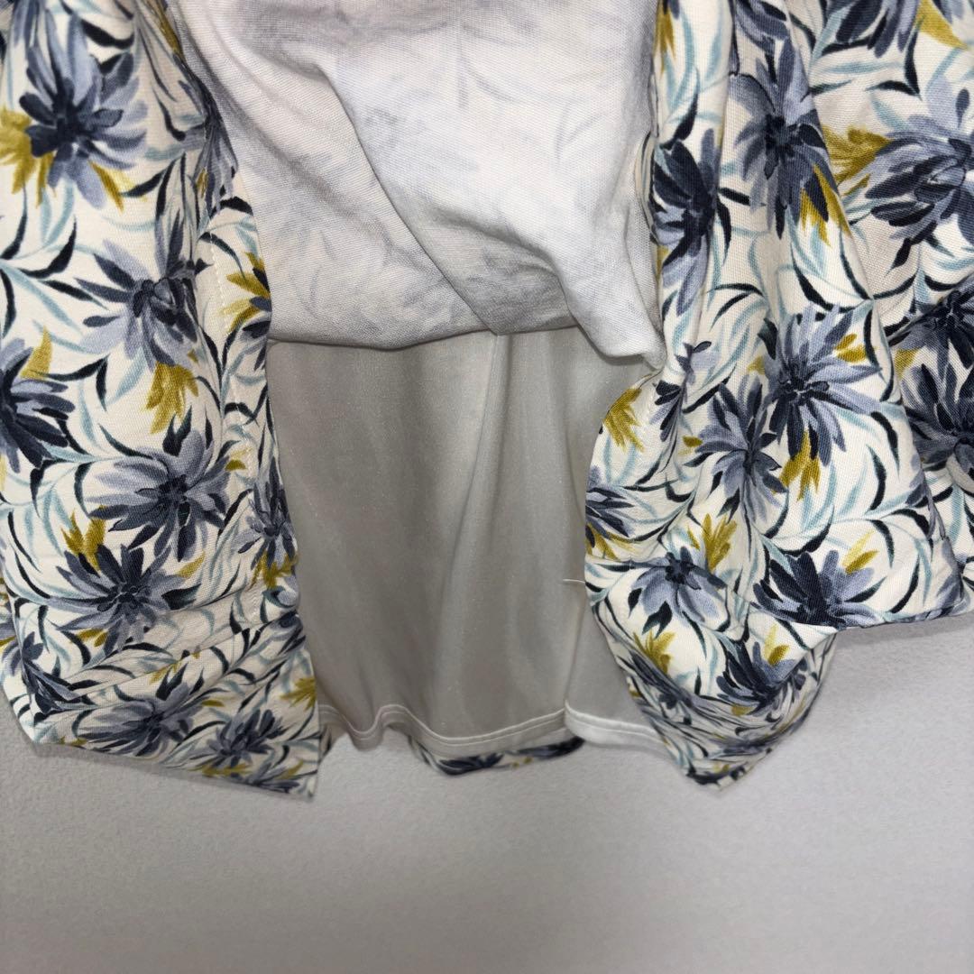 Feroux フェルゥ花柄 半袖ひざ丈ワンピース膝上 Mサイズd677 13