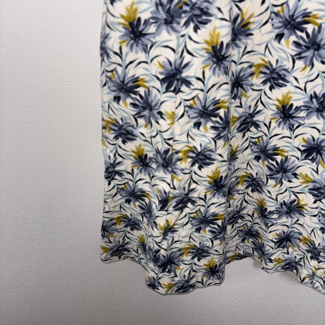 Feroux フェルゥ花柄 半袖ひざ丈ワンピース膝上 Mサイズd677 6