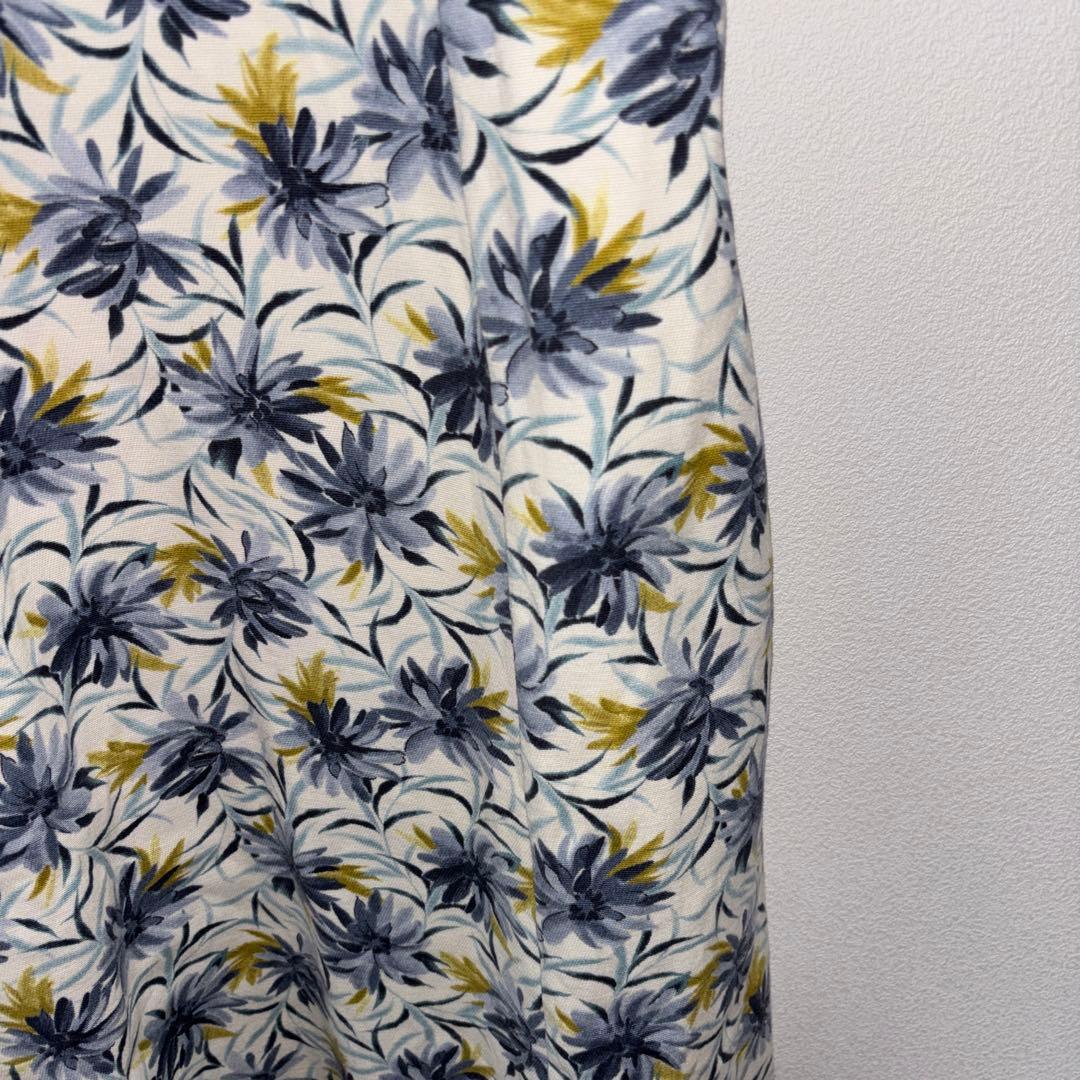 Feroux フェルゥ花柄 半袖ひざ丈ワンピース膝上 Mサイズd677 9