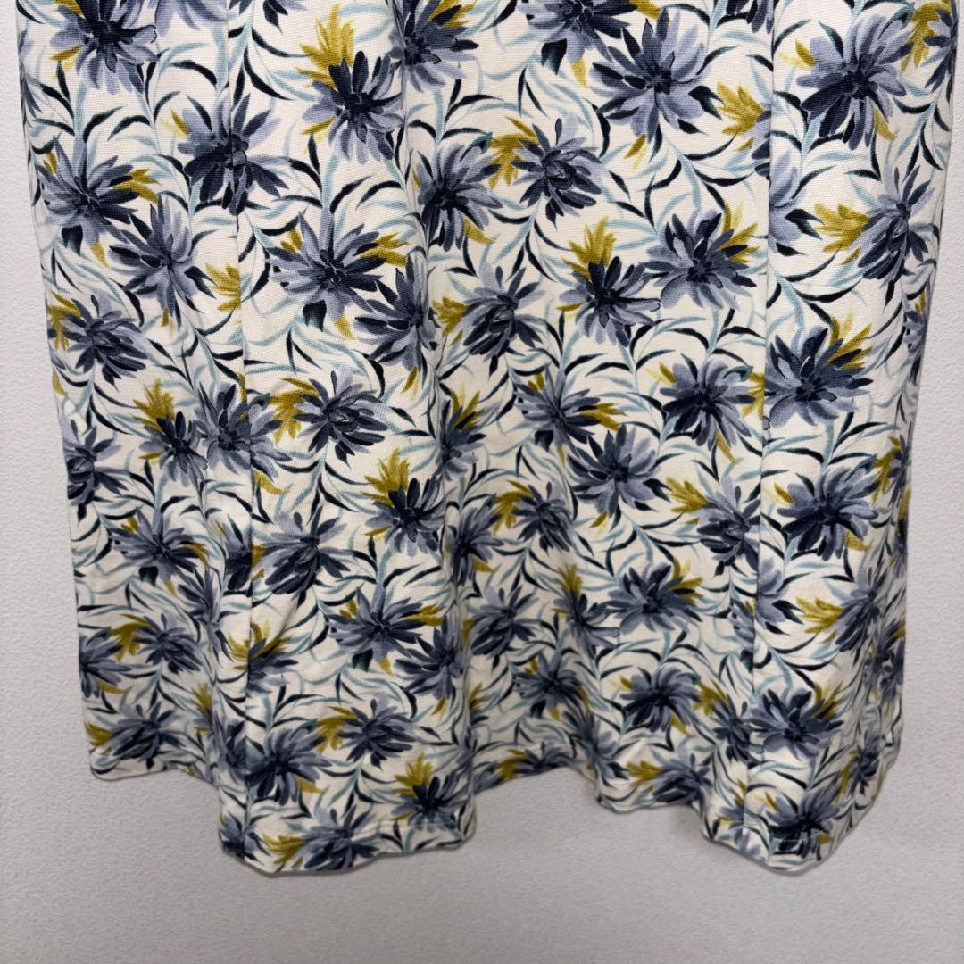 Feroux フェルゥ花柄 半袖ひざ丈ワンピース膝上 Mサイズd677 10