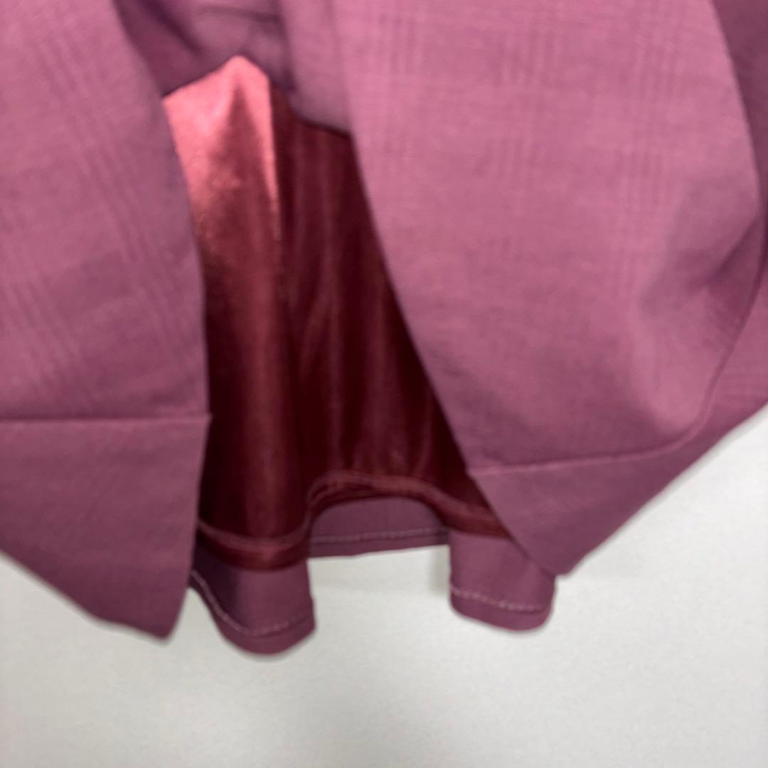 GLACIER パープル 厚手フレアスカート ひざ丈　d742 11