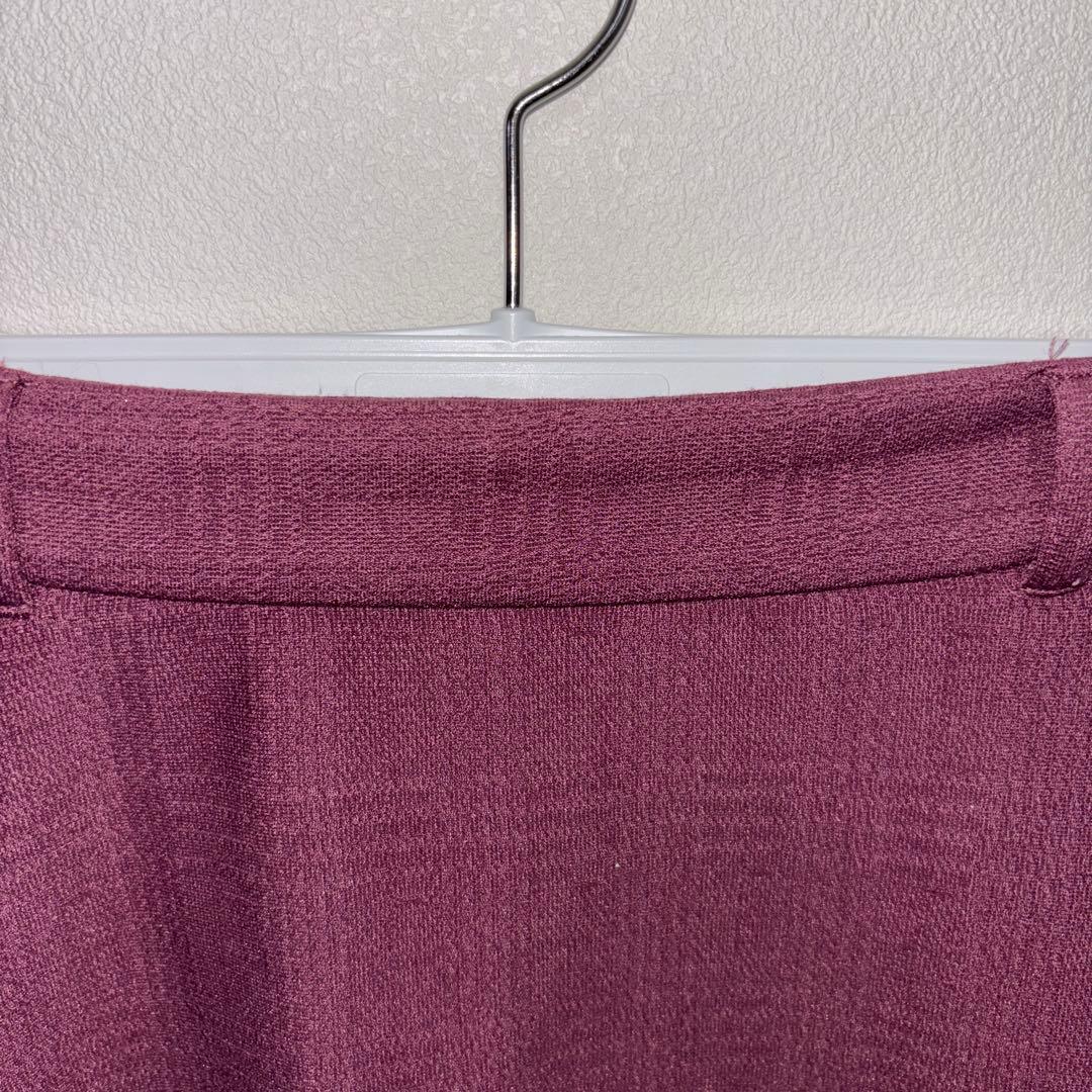 GLACIER パープル 厚手フレアスカート ひざ丈　d742 3