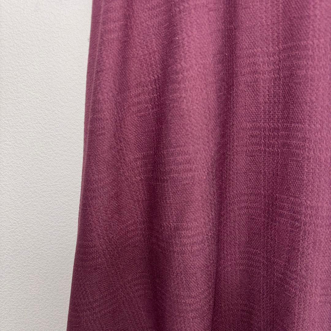 GLACIER パープル 厚手フレアスカート ひざ丈　d742 5