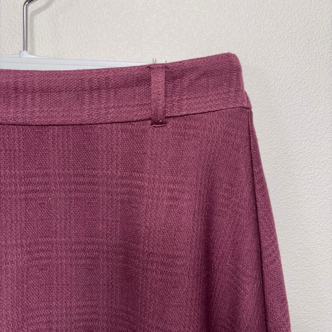 GLACIER パープル 厚手フレアスカート ひざ丈　d742 7