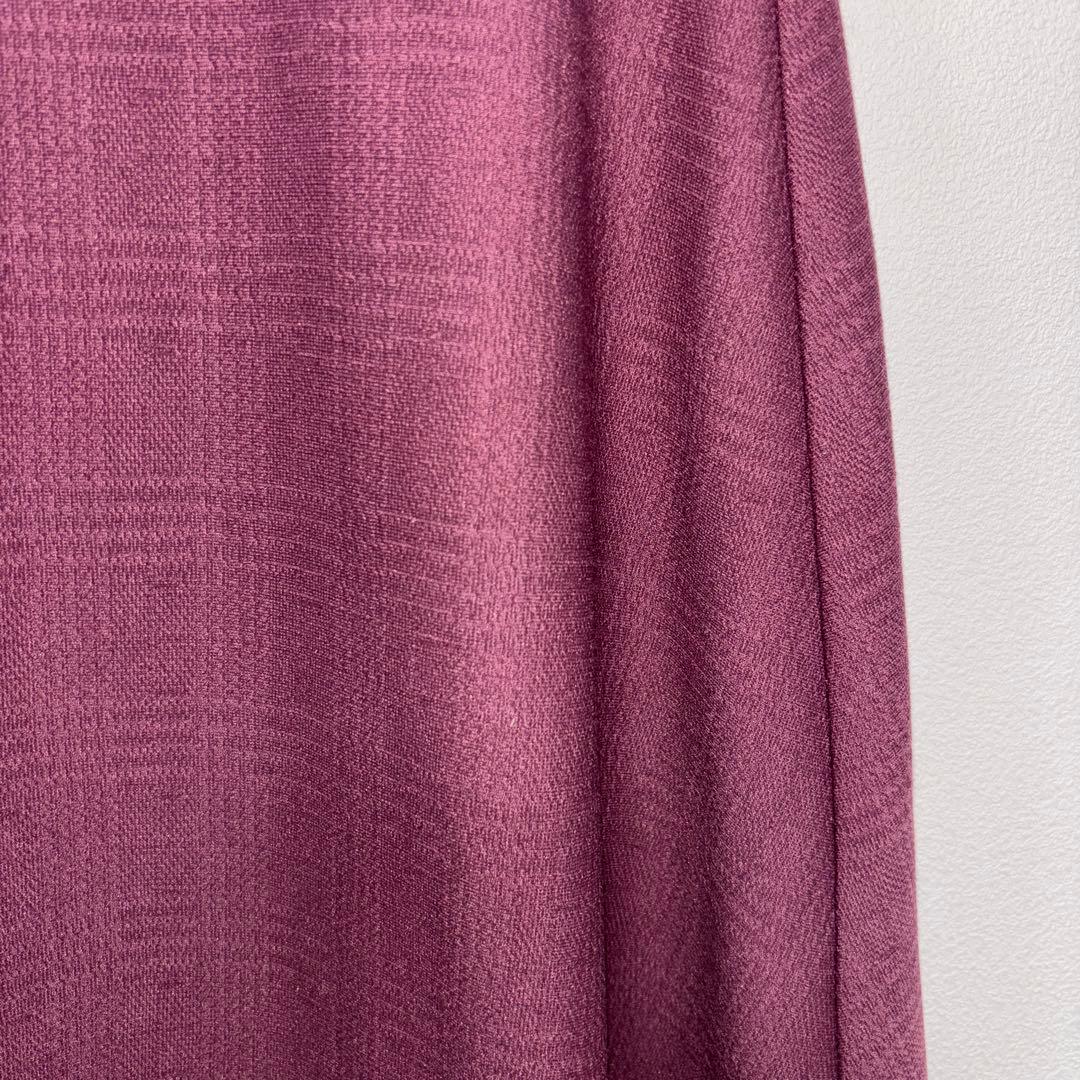 GLACIER パープル 厚手フレアスカート ひざ丈　d742 8