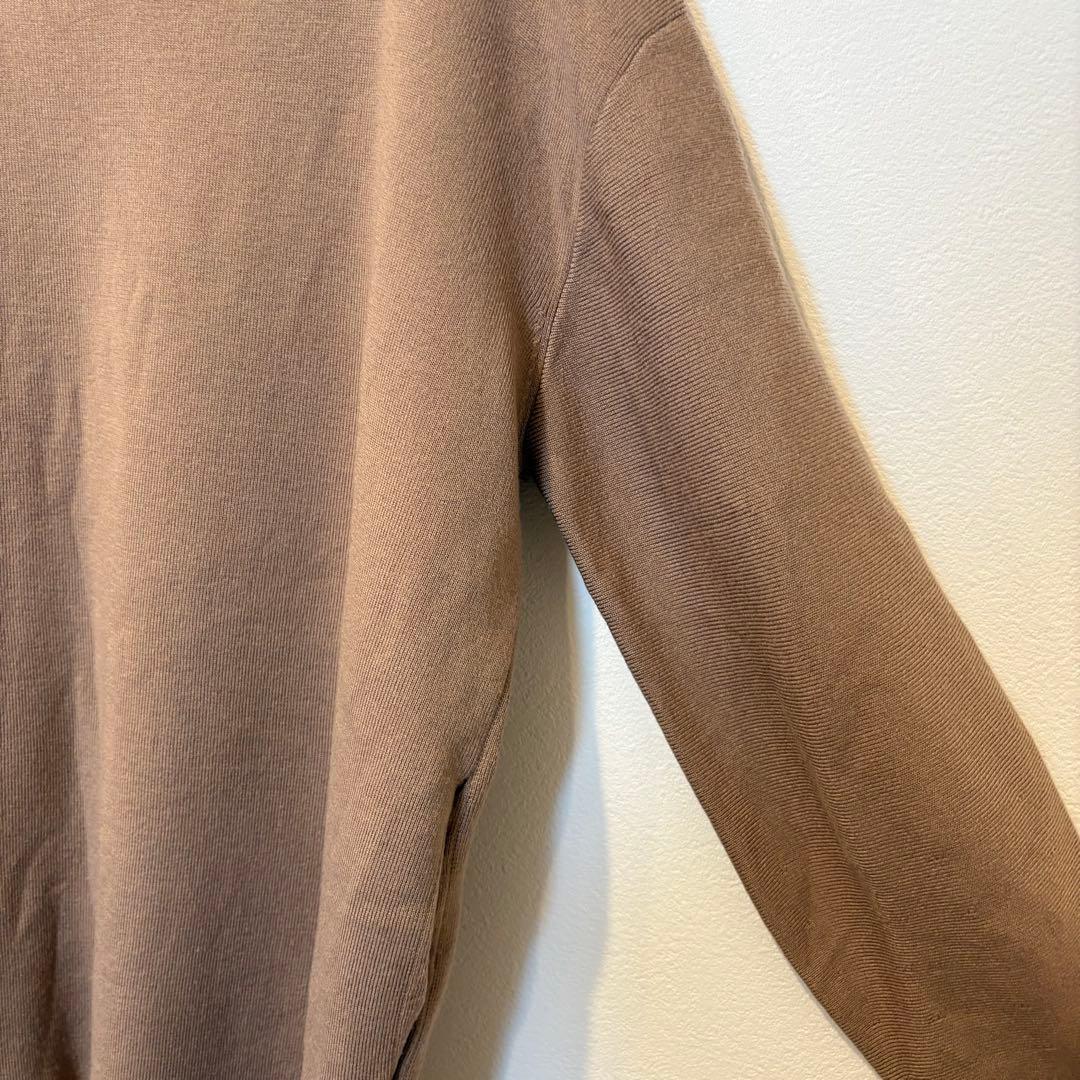 ビューティーアンドユース ニットワンピース 長袖　ロング ブラウン 茶色　M 4