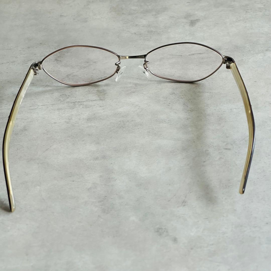 GUCCI ロゴ　スタッズ　シルバーフレーム　チタン　メガネ 6