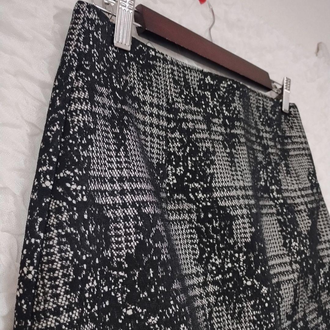 ザラベーシック レース模様のタイトスカート（ブラック・ホワイト）M カジュアル 2