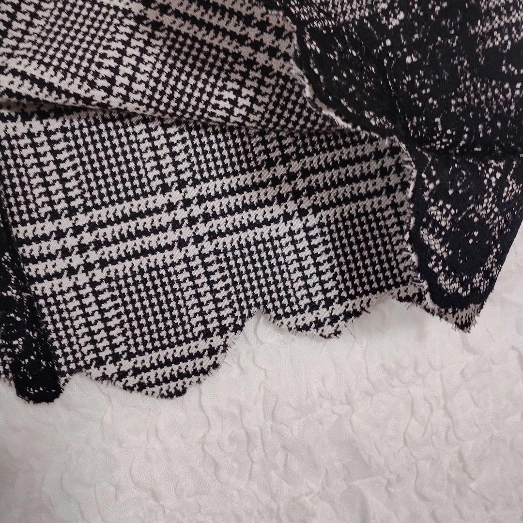 ザラベーシック レース模様のタイトスカート（ブラック・ホワイト）M カジュアル 3