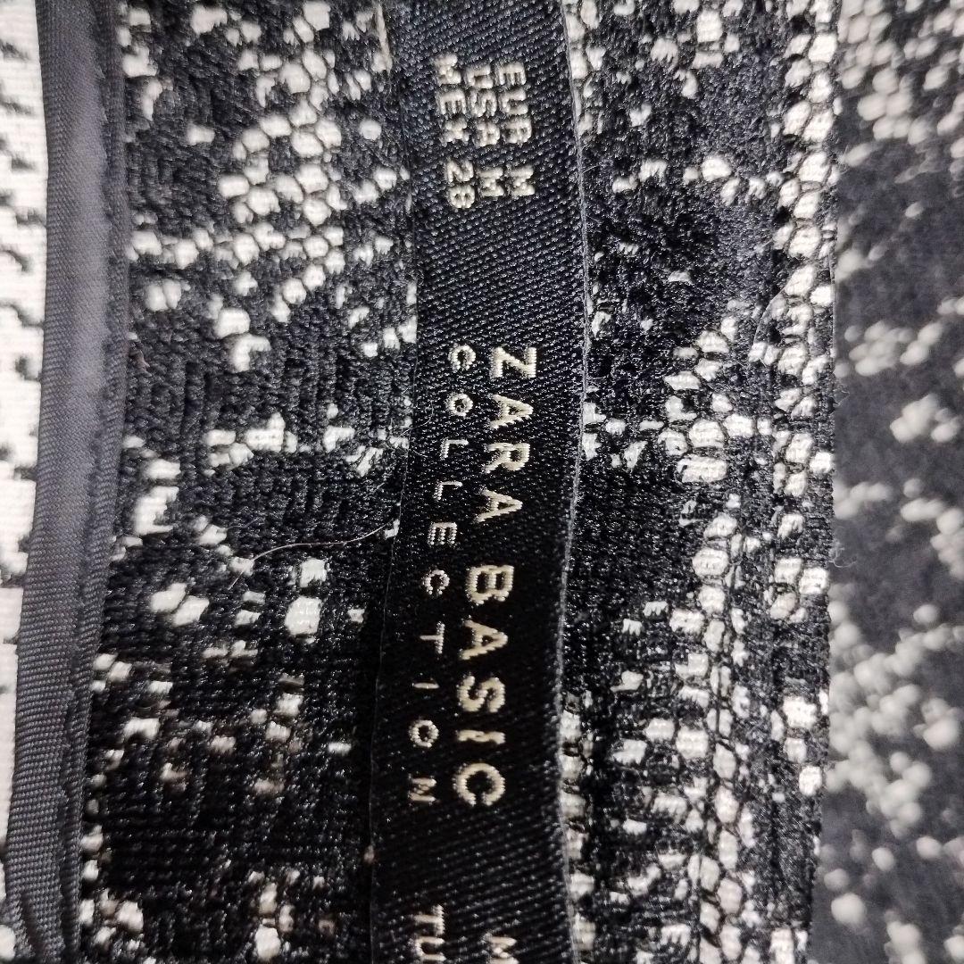 ザラベーシック レース模様のタイトスカート（ブラック・ホワイト）M カジュアル 6