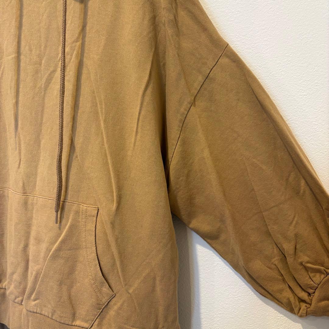 ディスコート パーカー フード プルオーバー バルーン袖 茶色　ブラウン　無地 4