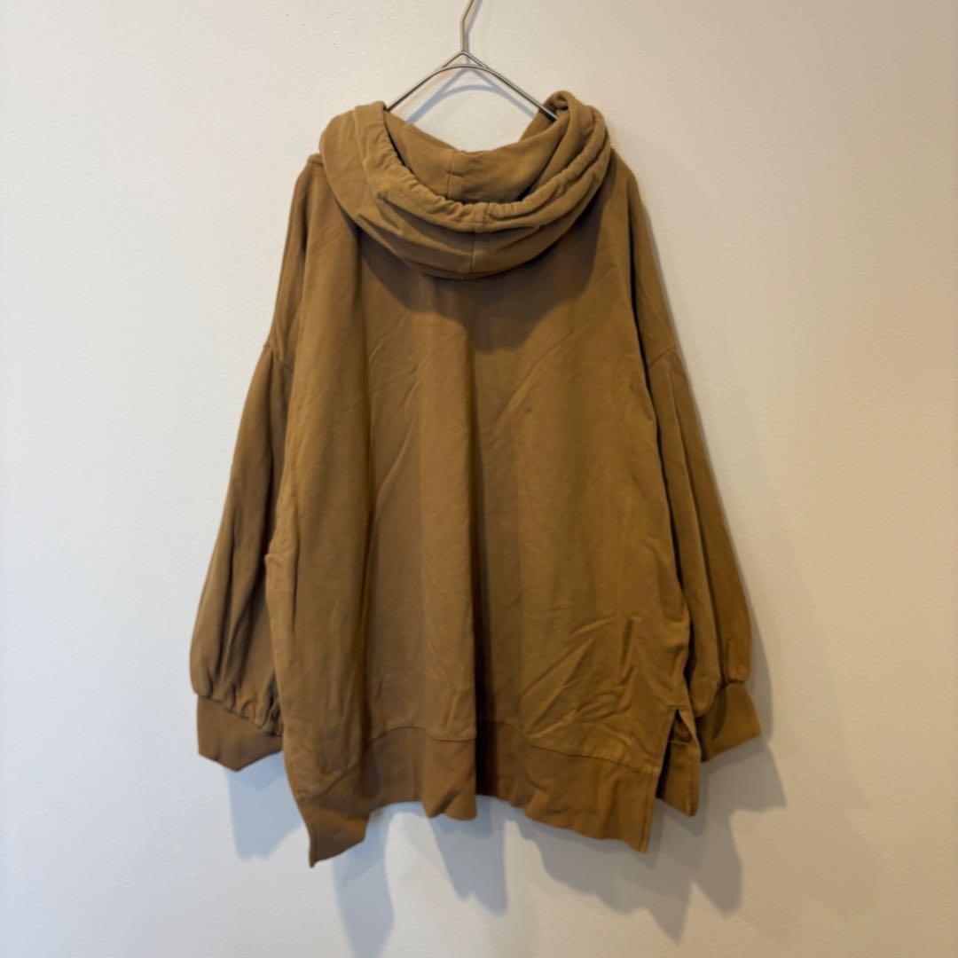 ディスコート パーカー フード プルオーバー バルーン袖 茶色　ブラウン　無地 5