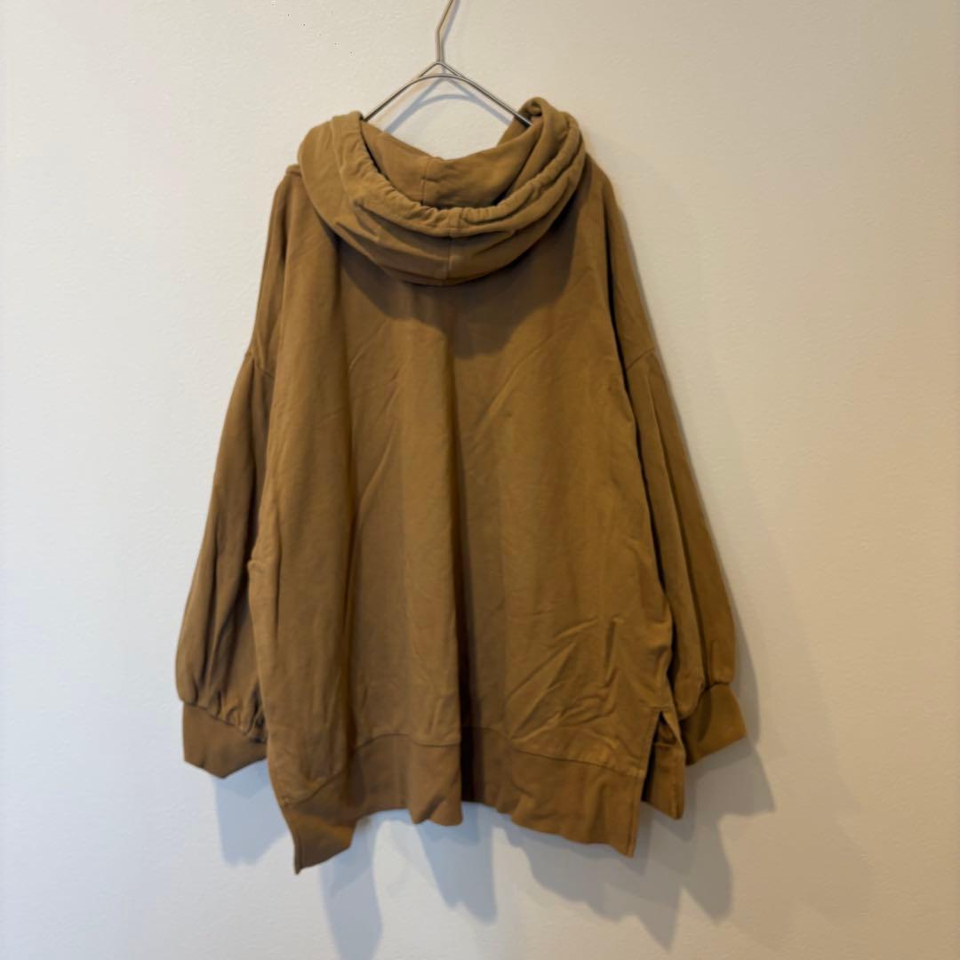 ディスコート パーカー フード プルオーバー バルーン袖 茶色　ブラウン　無地 6