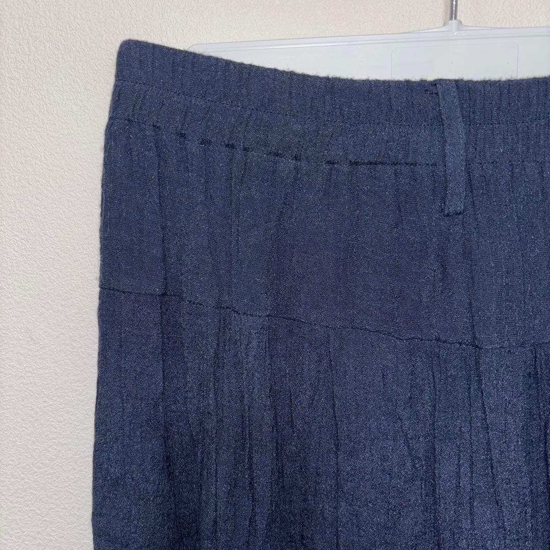 Chelmory シェルモリーネイビー フリルロングスカート M d741 4