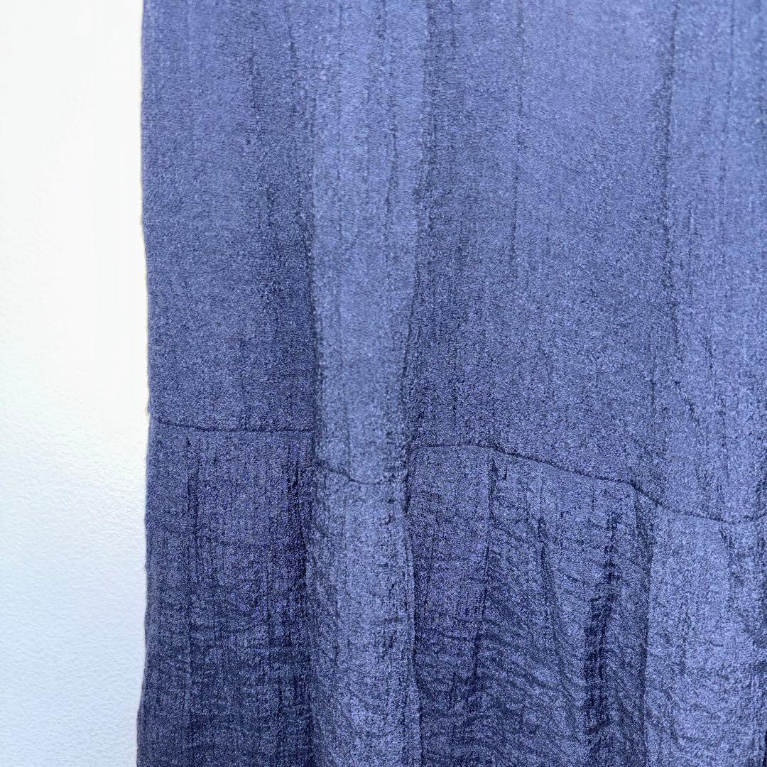 Chelmory シェルモリーネイビー フリルロングスカート M d741 5