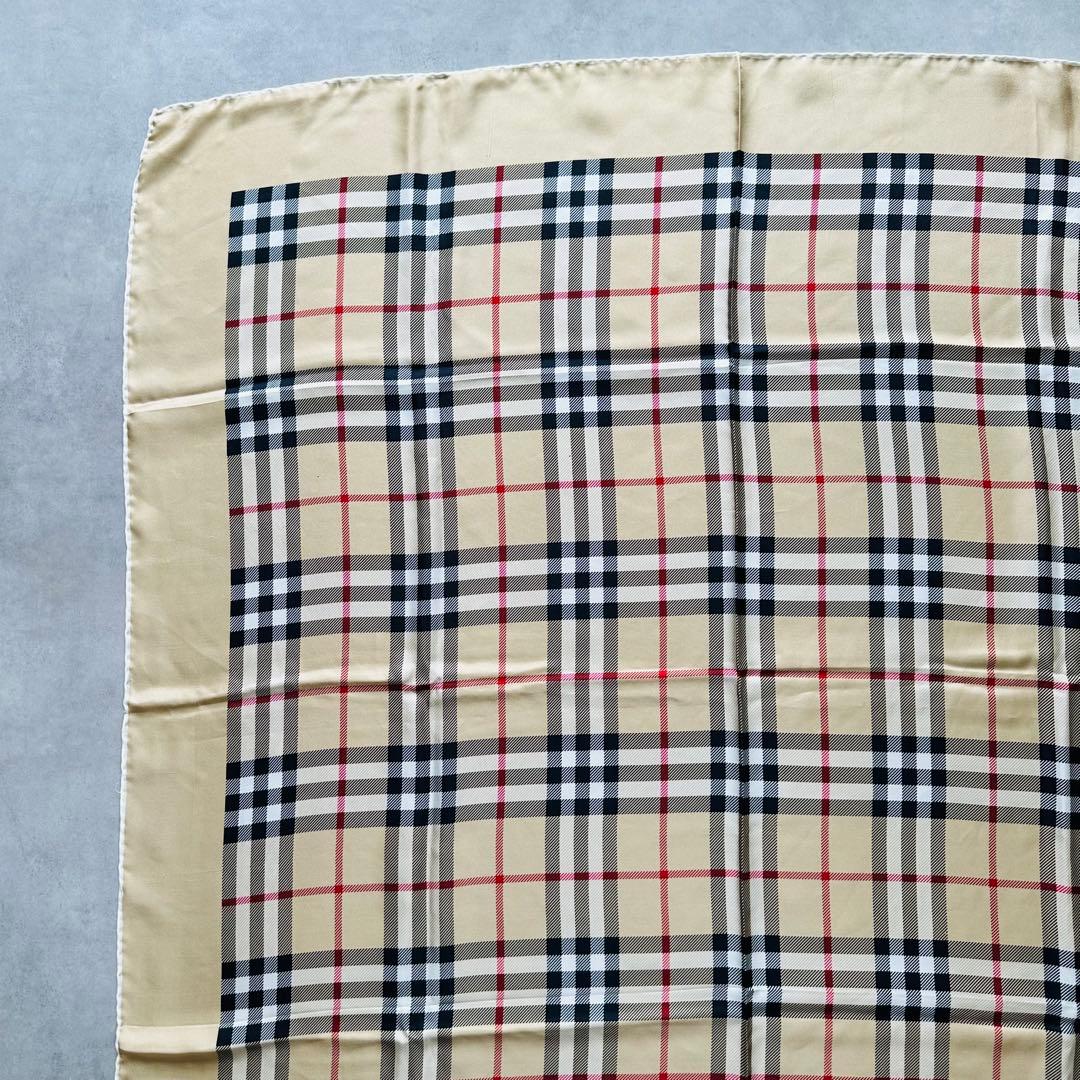 BURBERRY ノバチェック　ホースロゴ　スカーフ　シルク 2