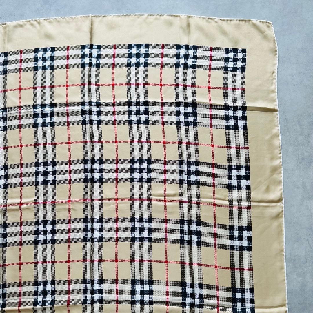 BURBERRY ノバチェック　ホースロゴ　スカーフ　シルク 3