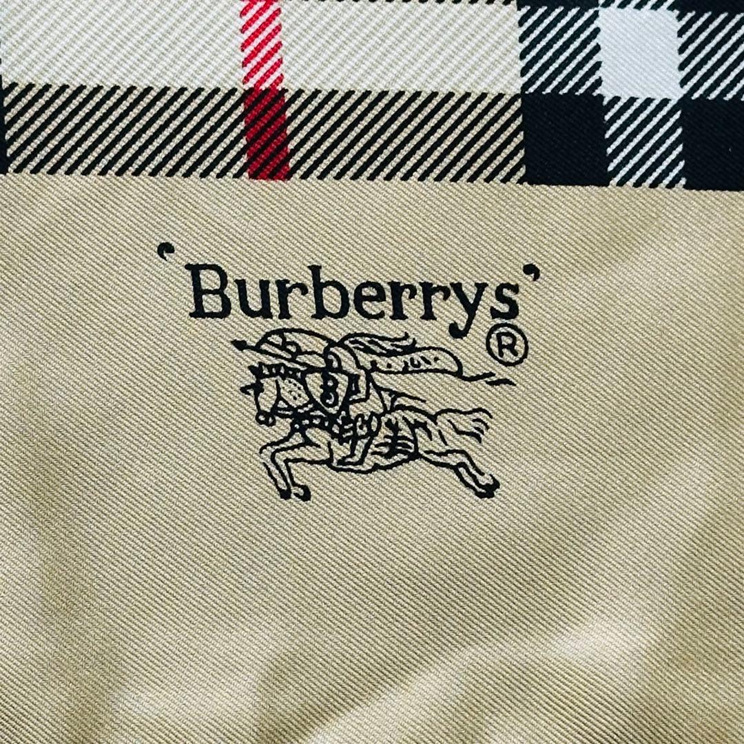 BURBERRY ノバチェック　ホースロゴ　スカーフ　シルク 6