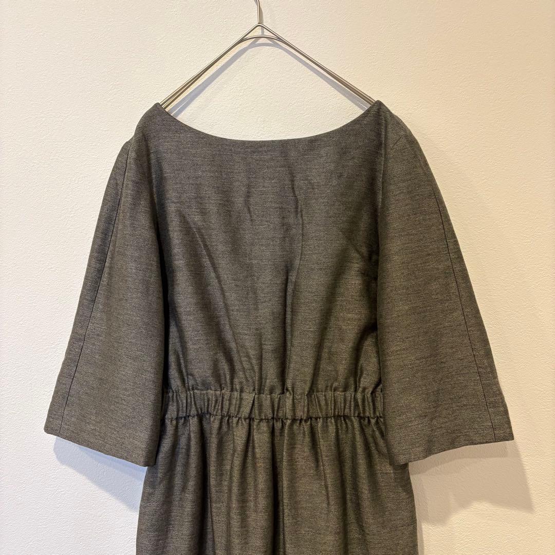 メルチェリアドレステリア 膝丈ワンピース ウール 日本製 グレー 灰色　38 M 2