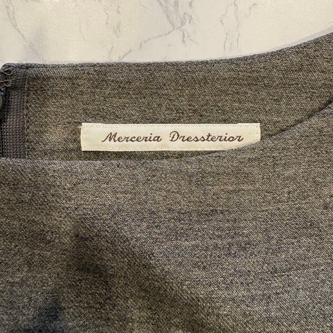 メルチェリアドレステリア 膝丈ワンピース ウール 日本製 グレー 灰色　38 M 7