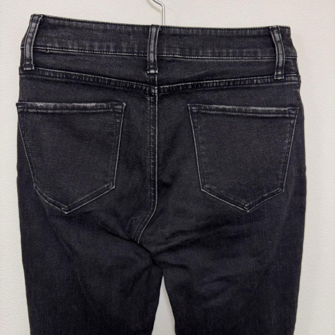 AZUL BY MOUSSY ブラックスキニーダメージ加工デニム XS d779 13