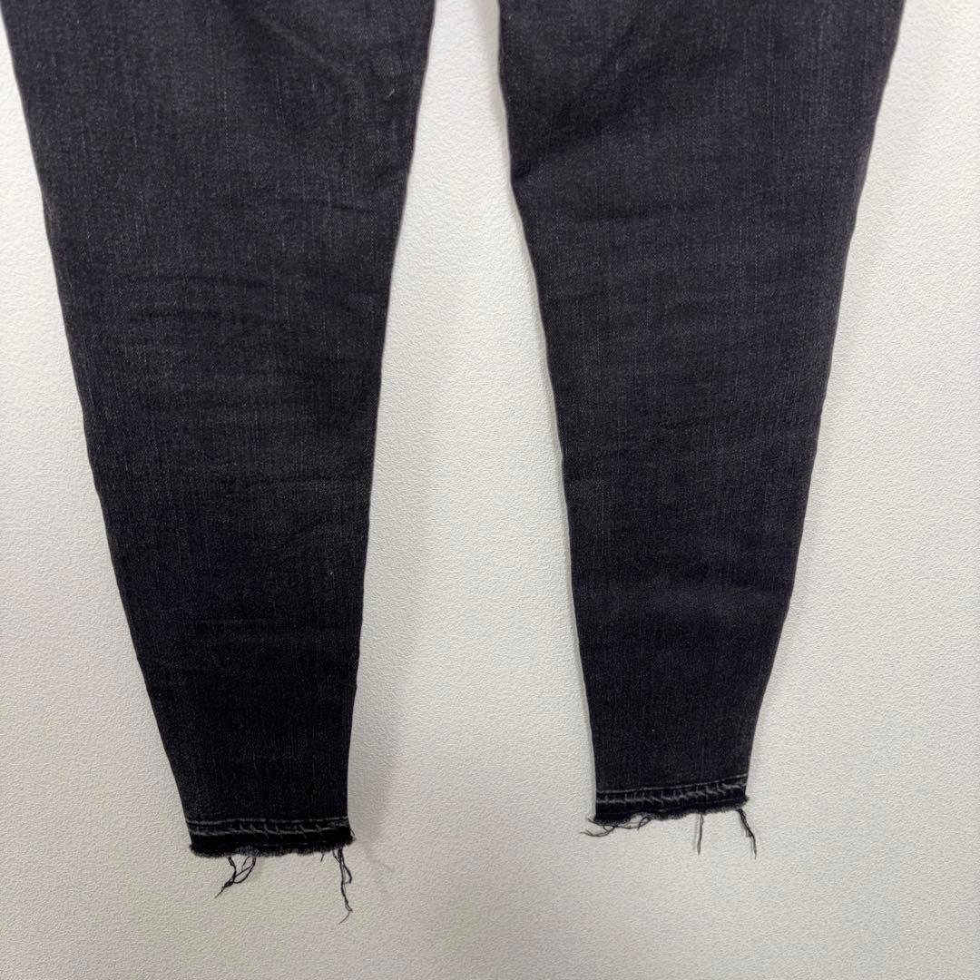 AZUL BY MOUSSY ブラックスキニーダメージ加工デニム XS d779 14