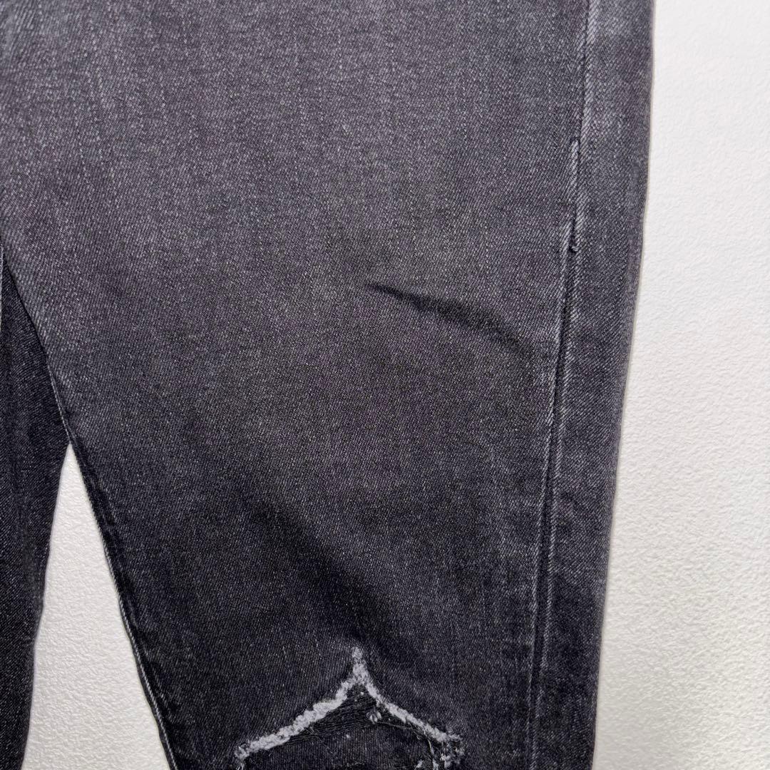 AZUL BY MOUSSY ブラックスキニーダメージ加工デニム XS d779 8
