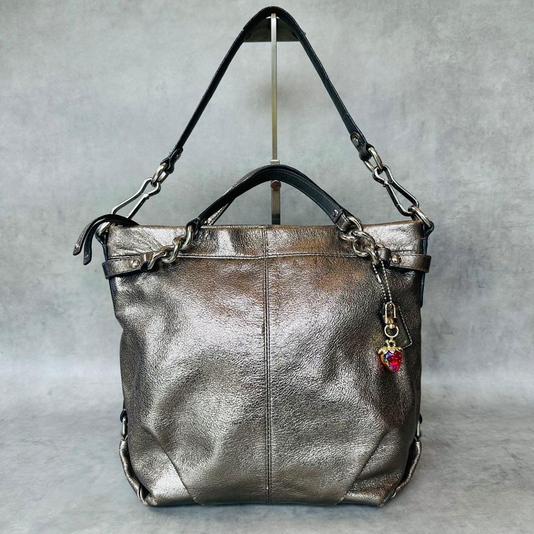 Y2K COACH Brook Hobo Metallic 2way Bag 2