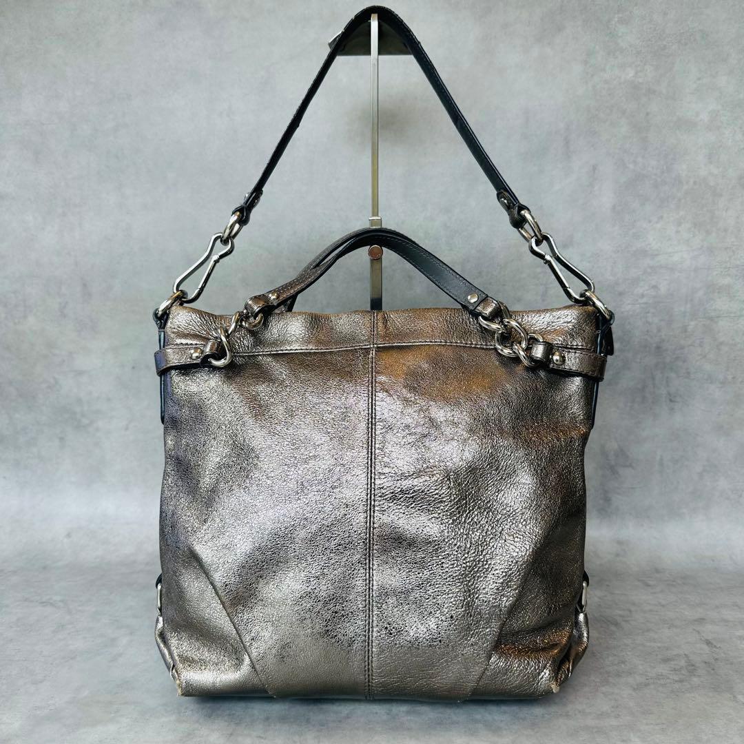 Y2K COACH Brook Hobo Metallic 2way Bag 3