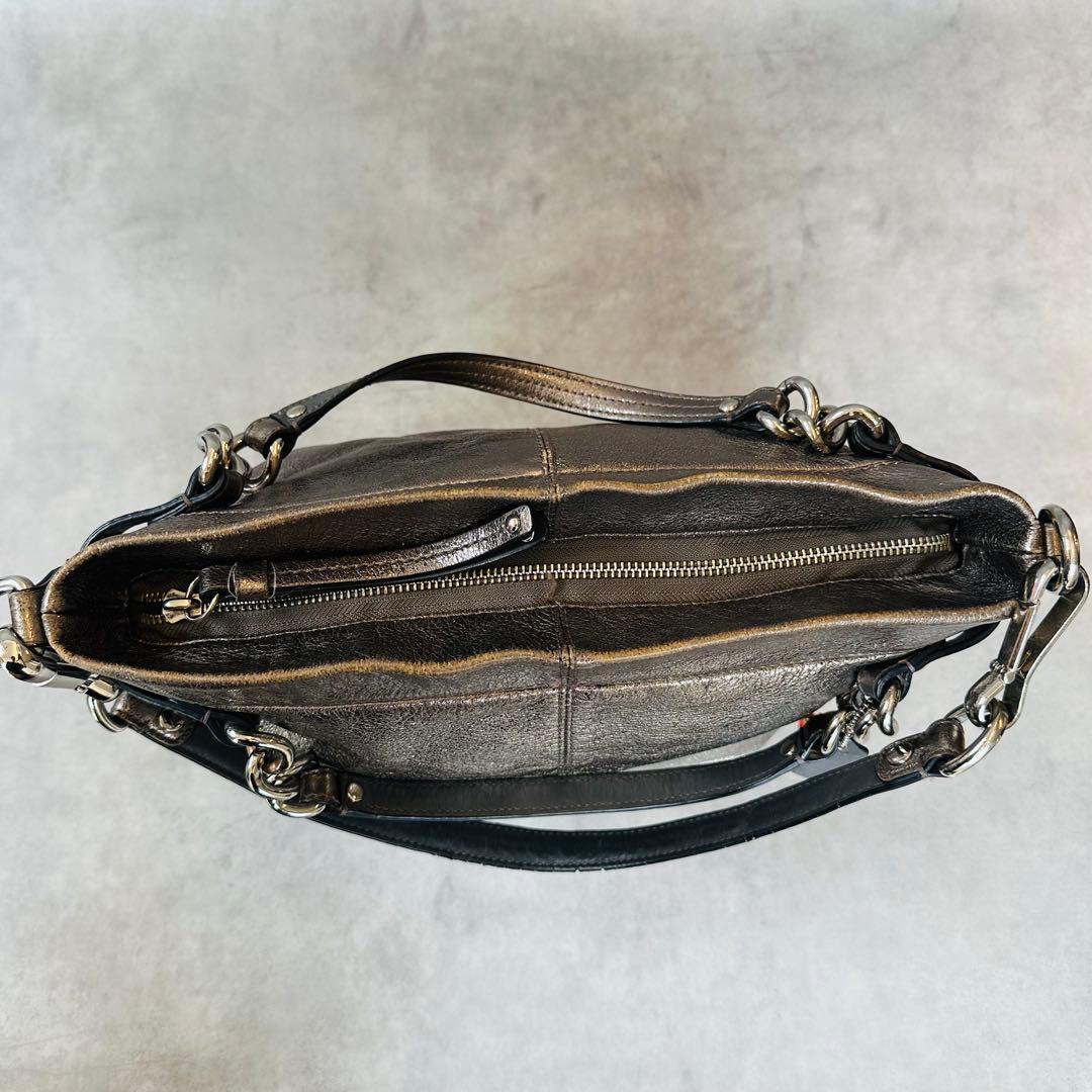 Y2K COACH Brook Hobo Metallic 2way Bag 9